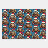 Funny Pop Art Bigfoots Christmas Inpakpapier Vel (Voorkant 3)