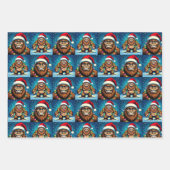Funny Pop Art Bigfoots Christmas Inpakpapier Vel (Voorkant)
