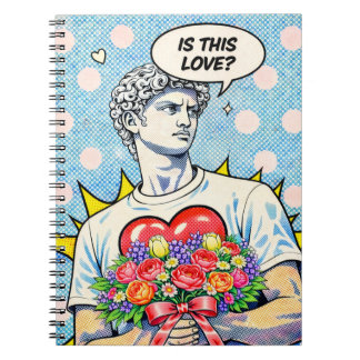 Funny Pop Art Love Notebook Notitieboek
