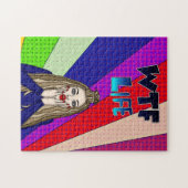 Funny Pop Art WTF Life ] Lady Freaking out Legpuzzel (Horizontaal)