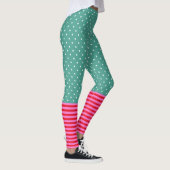 Funny Pop Culture Polka Dots Stripes Patronen Leggings (Rechts)