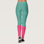 Funny Pop Culture Polka Dots Stripes Patronen Leggings (Achterkant)