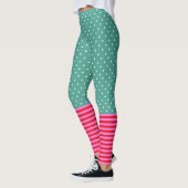 Funny Pop Culture Polka Dots Stripes Patronen Leggings (Links)