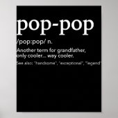 Funny pop pop voor coole opa voor vaderdag poster (Voorkant)