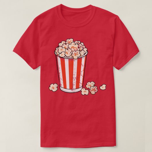 Funny popcorn bag movie theater family movie night t-shirt (Design voorkant)