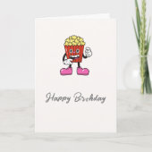Funny Popcorn Birthday-kaart Bedankkaart (Voorkant)