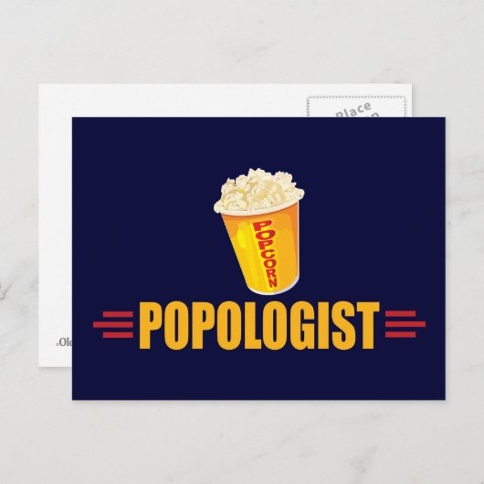 Funny Popcorn Briefkaart (Voorkant / Achterkant)