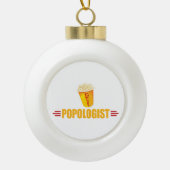 Funny Popcorn Keramische Bal Ornament (Voorkant)