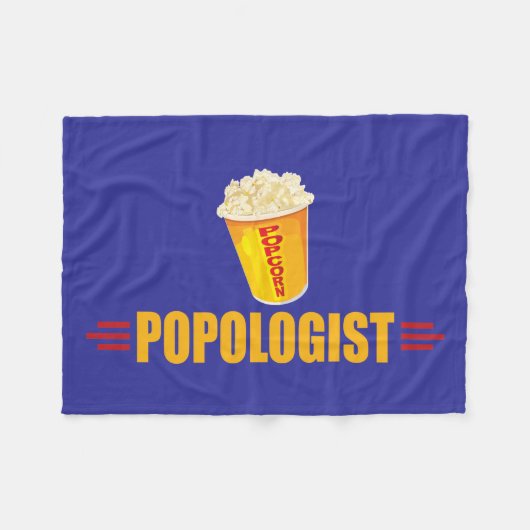 Funny Popcorn Lover's Fleece Deken (Voorkant (Horizontaal))