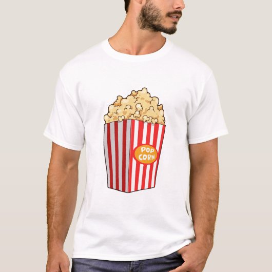 Funny Popcorn, Popcorn Gifts, Movie Lover T-shirt (Voorkant)