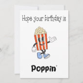 Funny Popcorn Pun Birthday Kaart (Voorkant)