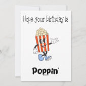 Funny Popcorn Pun Birthday Kaart (Achterkant)