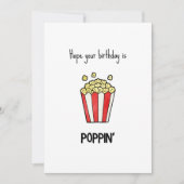 Funny Popcorn Pun Birthday Kaart (Voorkant)