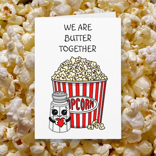 Funny Popcorn Pun | Gelukkig Jubileum Kaart