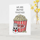 Funny Popcorn Pun | VALENTIJNSDAG Kaart (Gele Bloem)