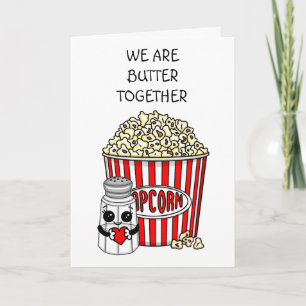 Funny Popcorn Pun   VALENTIJNSDAG Kaart