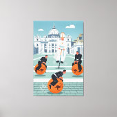 Funny Pope and priests Canvas Afdruk (Voorkant)