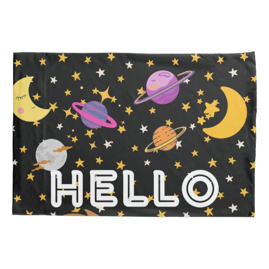 Funny poppen donkergrijze sterren en universum kin kussensloop (Achterkant)