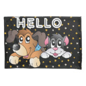 Funny poppen donkergrijze sterren en universum kin kussensloop (Voorkant)