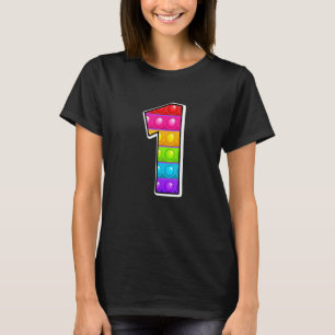 Funny Poppin Kinder Pop it 1 Cutest Capital Number T-shirt