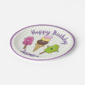 Funny popsicles en icecream cartoon papieren bordje (Gekanteld)