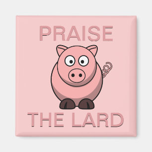 Funny Pork Bacon neemt de Lard Piggy Magnet op