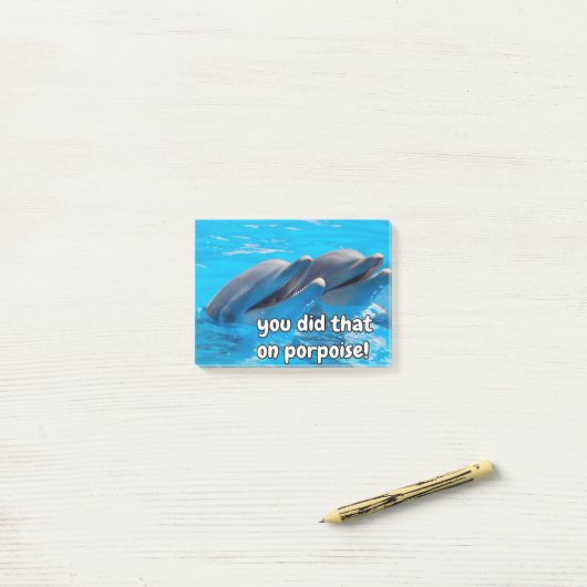 Funny Porpoise Memes Funny Dolphin Gezegden Quotes Post-it® Notes (Op bureau)