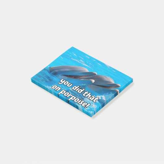 Funny Porpoise Memes Funny Dolphin Gezegden Quotes Post-it® Notes (Schuin)