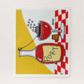 Funny Port Wine Bon Voyage Party Prijs Legpuzzel (Verticaal)