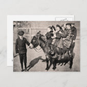 Funny  Portret Children Donkey Balancing Briefkaart (Voorkant / Achterkant)