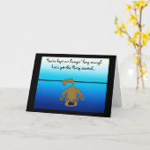 Funny Possum Birthday Kaart (Gele Bloem)