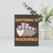 Funny Possum Opossum Pun Alles is mogelijk Briefkaart (Staand voorkant)