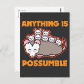 Funny Possum Opossum Pun Alles is mogelijk Briefkaart (Voorkant / Achterkant)