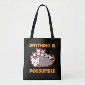 Funny Possum Opossum Pun Alles is mogelijk Tote Bag (Voorkant)