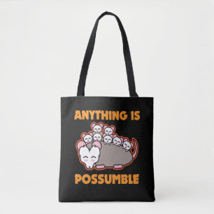 Funny Possum Opossum Pun Alles is mogelijk Tote Bag