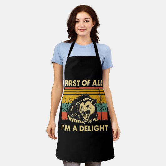 Funny Possum Quote - First of All I'm a Delight  Schort (Gedragen)