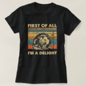 Funny Possum Retro Forest; “I’m a Delight” Summer T-shirt (Design voorkant)