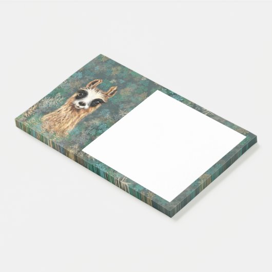 Funny Post het merkt nieuwsgierige Baby Llama Post-it® Notes (Schuin)