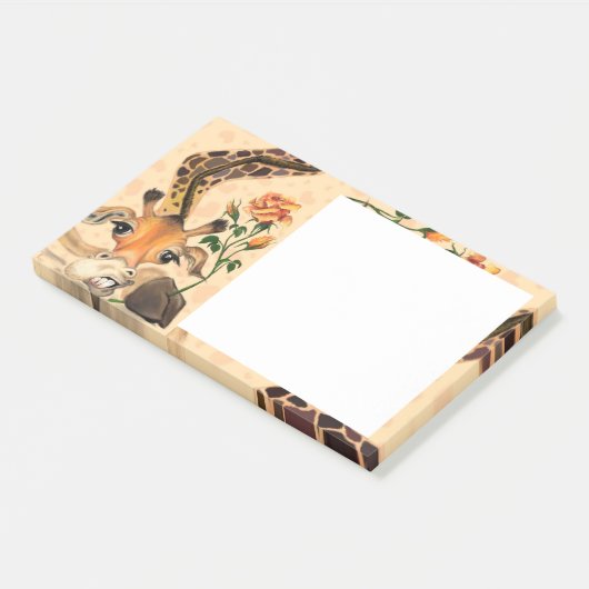 Funny Post het Notities met Romantische Giraffe Post-it® Notes (Schuin)