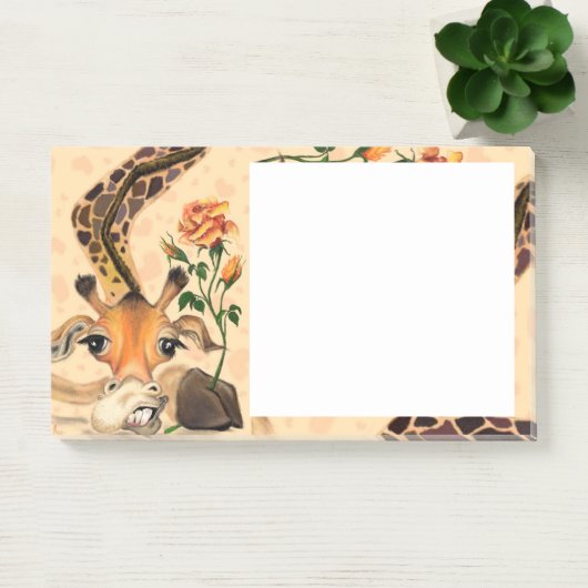 Funny Post het Notities met Romantische Giraffe Post-it® Notes (Kantoor)