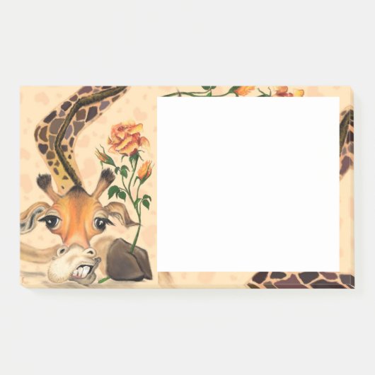 Funny Post het Notities met Romantische Giraffe Post-it® Notes (Voorkant)