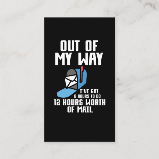 Funny Post Office Worker Mail Carrier Postman Visitekaartje (Voorkant)