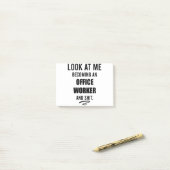 Funny Post Office Worker T-Shirt Kantoor Party Post-it® Notes (Op bureau)