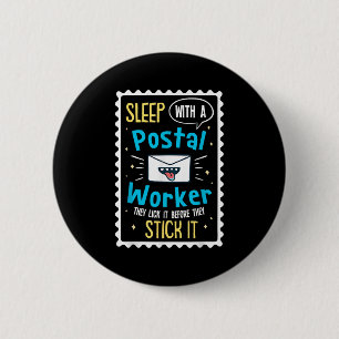 Funny Postal Worker Gezegde - Postbode Postbode Ronde Button 5,7 Cm