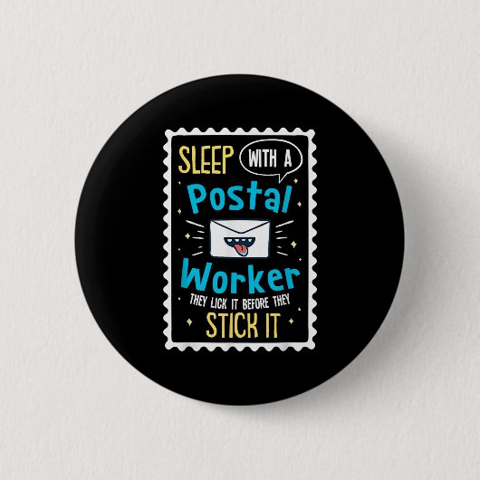 Funny Postal Worker Gezegde - Postbode Postbode Ronde Button 5,7 Cm (Voorkant)