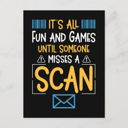 Funny Postal Worker Mailman Briefkaart (Voorkant)