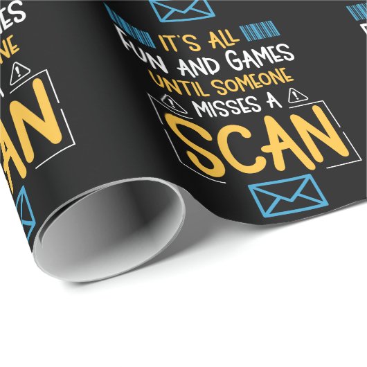 Funny Postal Worker Mailman Cadeaupapier (Rol Hoek)