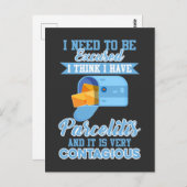 Funny Postal Worker Mailman Carrier Parcel Briefkaart (Voorkant / Achterkant)