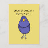 Funny postcard with not so happy bird briefkaart (Voorkant)
