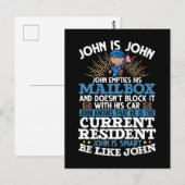 Funny Postman Postal Worker Briefkaart (Voorkant / Achterkant)